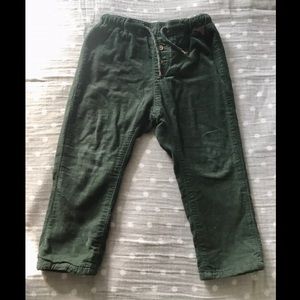 Green corduroy pants